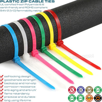 Adjustable Plastic Cable Ties 80~1020mm Length, Versatile Self-locking Zip Wire Ties 2.5mm~12mm Width for Wire Harness