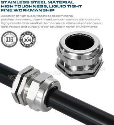 M150x2 Metric Cable Gland Stainless Steel 316, Cable Gland IP68 Stainless Steel 316L Waterproof Connector Inox 304 for 110-125mm Cables