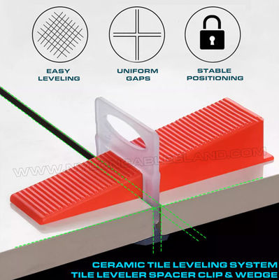 Plastikowy system poziomowania płytek / biały dystans do płytek 1,5 mm (1/16