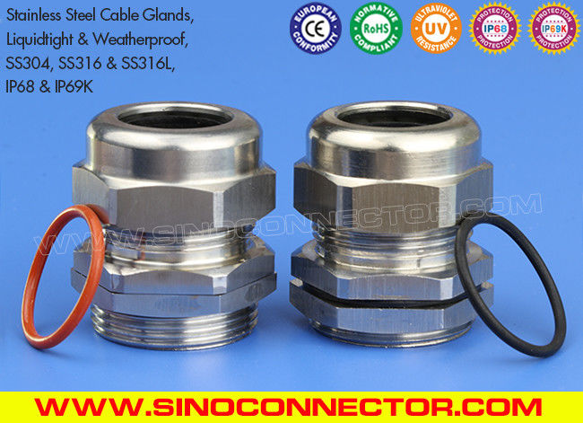 Dławnice kablowe (złącza kablowe) ze stali nierdzewnej SS304, SS304L, SS316 i SS316L o stopniu ochrony IP68